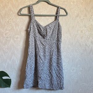 Floral Dress - Navy & White